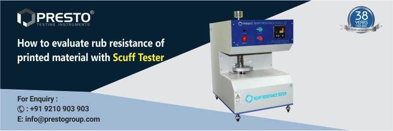 Easily evaluate rub resistance of printed material with Scuff Tester